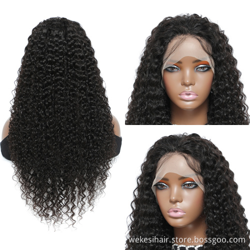 Natural Human Hair Wigs For Black Women Virgin Brazilian Lace Front Wig Brazilian Water Wave 100% Human Hair Hd Lace Wig